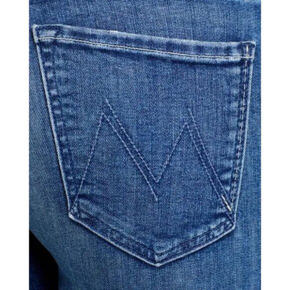 💕MOTHER💕 The Insider Crop Step Fray Jeans ~ Wish On a Star 34 NWT - Picture 8 of 16